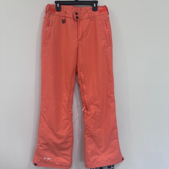 Roxy Peach Plaid Ski Snowboard Jacket and Matching Pants Outfit - Size XS - Picture 4 of 16